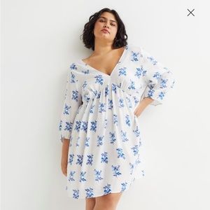 Blue and White HM floral dress